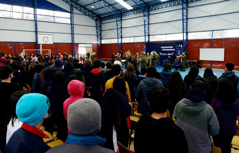 Banda escolar de Recinto y la Banda Instrumental de Suboficiales de Carabineros se presentaron en la escuela José Toha Soldevila 05-09-2022 (31)