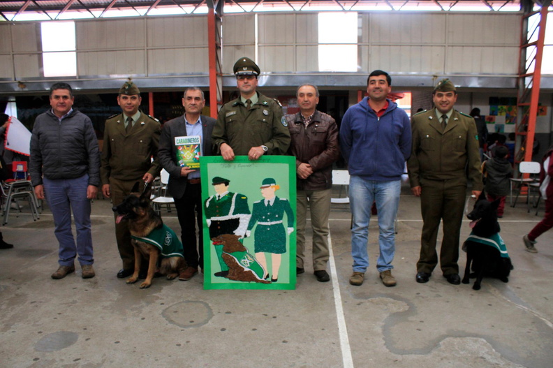 Carabineros de Chillán exhibe ejercicios de adiestramiento de sus perros en Escuela Puerta de la Cordillera de Pinto 24-04-2017 (1)