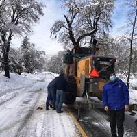 Revisión de caminos por caída de nieve