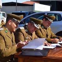 Ceremonia de entrega de mando de la base unidad 6ta. Comisaría de Chillán Viejo 
